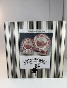 New Johnson Brothers 5 Piece Pink Old British Castles In Box - Picture 1 of 23