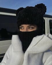 Balaclava knit Hood with ears Bear Winter Hat Ski Mask
