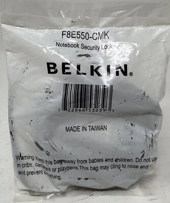 Belkin F8E550-CMK Laptop Notebook Security Lock  - Ships Today! - Image 1 of 4
