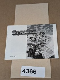 Strider  - Nintendo NES- Manual Only **NO GAME!