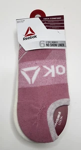 Womens Reebok 6 Pack No Show Liner Socks Shoe Size 4-9 Multicolor Tech Comfort - Picture 1 of 4