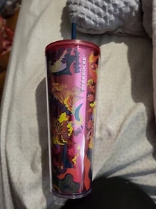 New Starbucks Cup 2023 Fall Release Red Jellyfish Acrylic 24 OZ - Picture 1 of 4