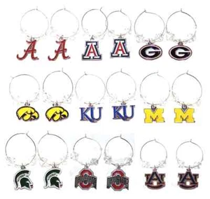 NCAA Hoop Beaded Earrings - Pick Your Team - Picture 1 of 14