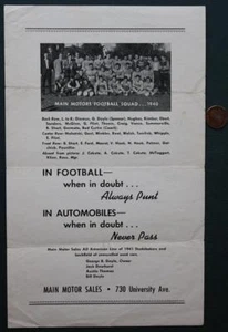 1941 Rochester New York Studebaker Motor Cars Football team brochure VERY RARE-- - Picture 1 of 1