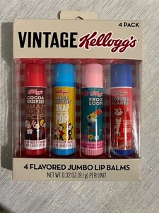 New! Kellogg's 4 Flavored Jumbo Lip Balms - Picture 1 of 2