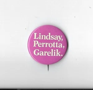 "Lindsay, Perrotta, Garelik." Elecciones de Nueva York 1969 John V. Lindsay  - Imagen 1 de 3