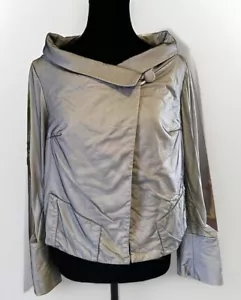 Made In Italy Jacke J.Au.G. Crop M schwarz Tüll über weiß Baumwolle Retro 50er Look - Bild 1 von 12