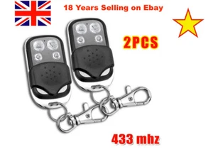 1/2pcs Electric Cloning Remote Control Key Fob 433MHZ Gate Garage Door Shutter - Picture 1 of 14