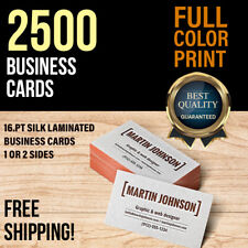 2500 SILK BUSINESS CARD Full Color Printing on a 16pt with a silk Lamination 