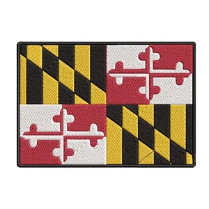 Maryland State Flag Patch Embroidered Iron-on Badge DIY Applique - Picture 1 of 12