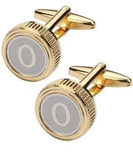 Mens Cufflinks Tie clips set Set Shirt Classic Initial O - Picture 1 of 5