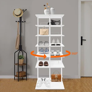 6-stufiges Schuhregal 360° drehbar Schuhregal Organizer Schuhständer - Bild 1 von 20