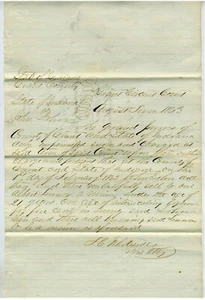 COURT DOCUMENT – CIVIL WAR DATE 1863 – SELLING LIQUOR TO MINOR - Picture 1 of 2