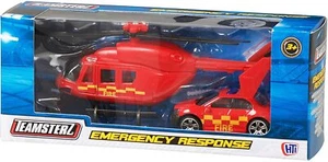 Juego de helicópteros y autos de respuesta a emergencias Teamsterz vehículo policial niños juguete de Navidad - Imagen 1 de 5