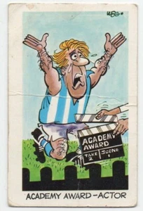 1973 Sunicrust Weg's Footy Funnies ACADEMY AWARD ACTOR North (Black Back) - Picture 1 of 2