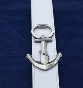 Bottle Opener Nautical Boat Anchor Rope Beach Ocean Nichol Color Metal - Picture 1 of 4