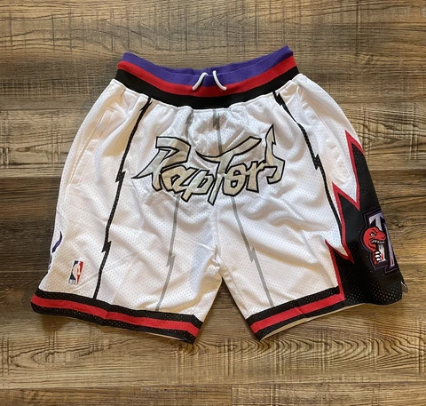 Toronto Raptors Summer Edition Old School White Basketball Team Shorts M-XL Cover