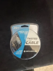 12FT SCOSCHE TWISTED AUDIO CABLE PURE COPPER OXYGEN-FREE Low Noise Design New - Picture 1 of 1