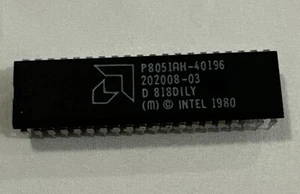 P8051AH-40196 8-bit Microcontroller, 12 MHz, PDIP-40, AMD / Intel 8051AH 1980 - Picture 1 of 4