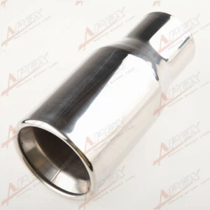 Universal T304 Stainless Steel Oval 3.5" Outlet Exhaust Muffler Tip 7.5" Length - Picture 1 of 4