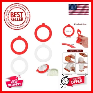 4 Pcs Rubber Seals for Glass Jars, 3.75" Silicone Gasket, Sealing Rings for G... - Picture 1 of 8