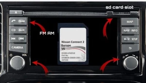 NISSAN Connect 2 V6 Map SD Card Navigation Juke Micra LEAF Note E-NV200 - Picture 1 of 2
