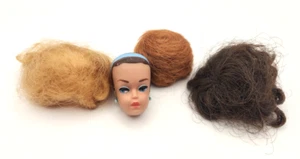 Vintage Barbie Fashion Queen Wig Wardrobe 3 Wigs - 1 Head - READ - Picture 1 of 6
