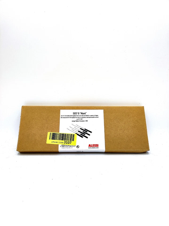 Alessi "MAMI" Set bestehend aus sechs Bourguignonnegabel 4 x 28.2 x 20.5 cm - Bild 1 von 3