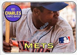 Custom made Topps-style 1969 New York Mets J.C. Martin baseball card 