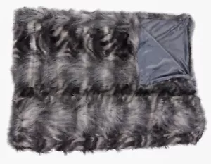 Tagesdecke Fellimitat Waschbär Felldecke Luxus Sofadecke Pelzdecke Webpelz Plaid - Bild 1 von 7