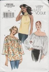 Very Easy Vogue 8032 Off the Shoulder Going Out Tops Pattern Size 16-22 Uncut - Picture 1 of 4