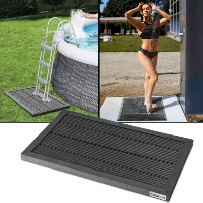 WPC Bodenelement Solardusche Gartendusche Bodenplatte Pool Wellness Outdoor SPA - Bild 1 von 4
