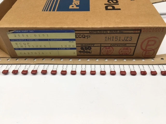 (50 pcs) ECQ-P1H151JZ3  Panasonic, 150pF 50V 5%, Polypropylene Film Capacitor - image 1 of 1