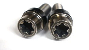 20x Torx 70 Black Lapped Titanium Wheel Lug Bolt 14x1.5 Floating Seat Porsche - Picture 1 of 7