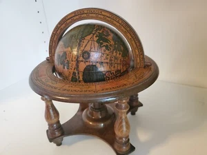 Vintage Italian Globe with Astrology Zodiac  Astrological Signs Desktop Stand - Picture 1 of 3