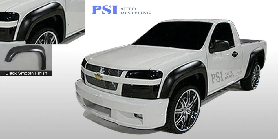 Black Paintable Extension Fender Flares 2004-2012 Chevrolet Colorado GMC Canyon Foto 1 de 1