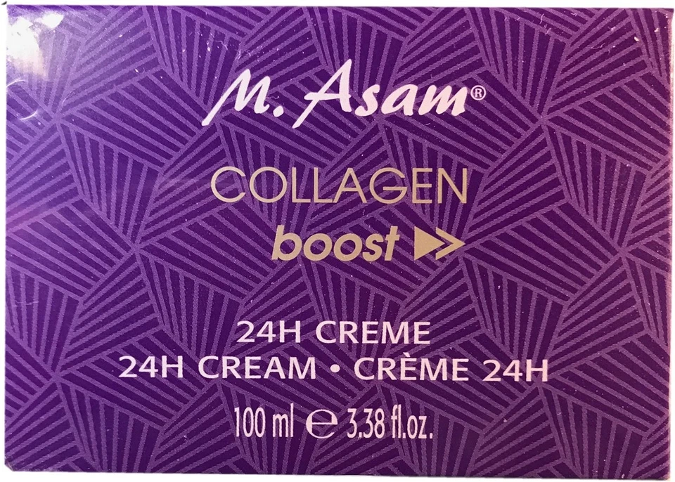 M. Asam Collagen Boost 24H Cream, 3.38 oz, Jumbo Size-Sealed Jar and Box-NIB - - Image 1 of 1