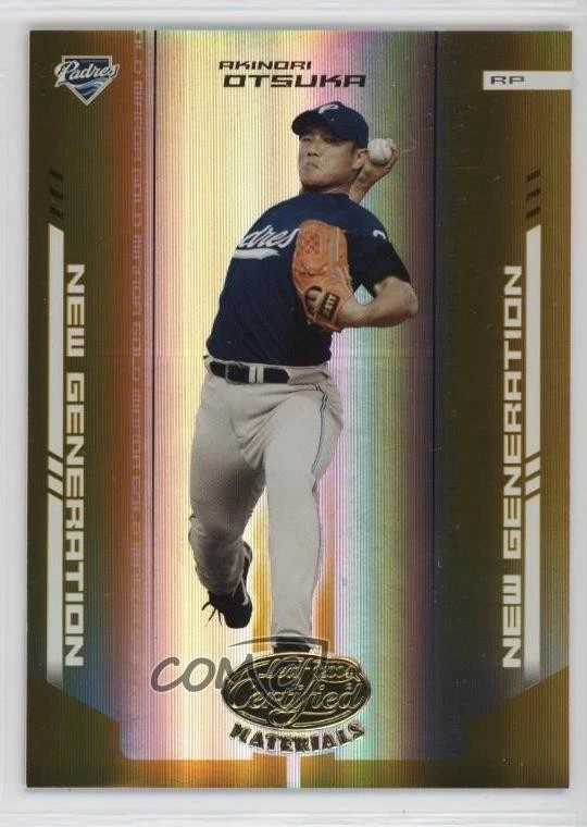 2004 Leaf Certified Materials Gold Mirror /25 Akinori Otsuka #262 Rookie Auto RC - Image 1 of 2