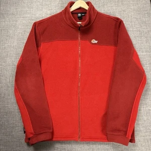 Lowe Alpine Polartec Fleece Men’s Size XL Red Full Zip Logo Jacket Outdoors - Picture 1 of 11