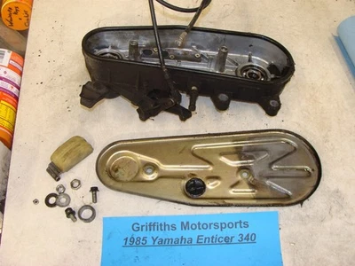 1985 YAMAHA ENTICER ET340 8Y2 oem chaincase chain case cover bearings gearbox - Image 1 of 4