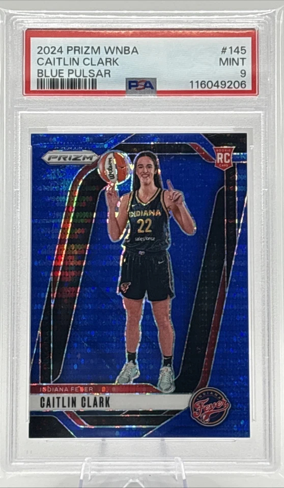 2024 WNBA Prizm Caitlin Clark RC #1/199 Blue Pulsar PSA 9 #145 Indiana Fever - Image 1 of 2
