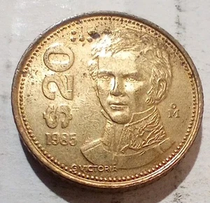 20 Pesos 1985 Mexico Coin Guadalupe Victoria - Picture 1 of 2
