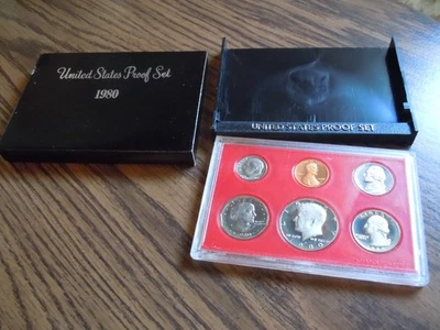 1980 U.S PROOF SET(6 coins) sealed in original US MINT PACKAGING-S. B. Anthony $ - Image 1 of 4