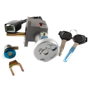 Lock Set Complete Ignition Key Switch Scooter Black Durable LCKST129 BARREL CAP - Picture 1 of 2