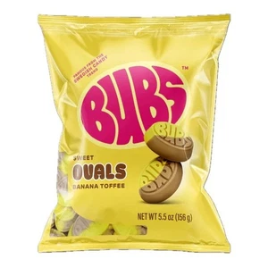 Bubs Sweet Giant Ovals Banana Toffee Flavor 5.5oz Bag Authentic Swedish Candy - Picture 1 of 1