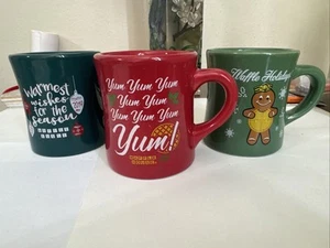 3 Waffle House Holiday Christmas Mugs Holidays Coffee Green Red 2016 2019 - Picture 1 of 13