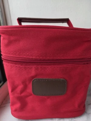 Nueva bolsa de cosméticos para mujer roja talla: 6,5 pulgadas x 5,5 pulgadas x 6,5 pulgadas impermeable lona con cremallera Foto 1 de 4
