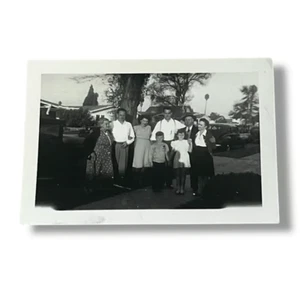 Family Posing Outside Old Cars c1930s Vintage Photo DBX - Picture 1 of 2