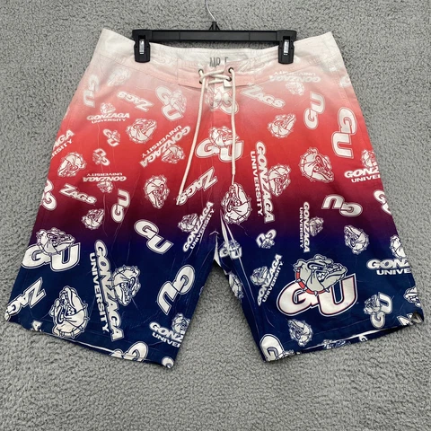 Gonzaga University Bulldogs Swim Trunks Shorts Mens 34 Medium Adult Beach Cover
