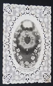 CANIVET IMAGE PIEUSE XIXe PRIERE FOI JESUS CHRIST DIEU CROIX COEUR SACRE DIVIN - Imagen 1 de 2